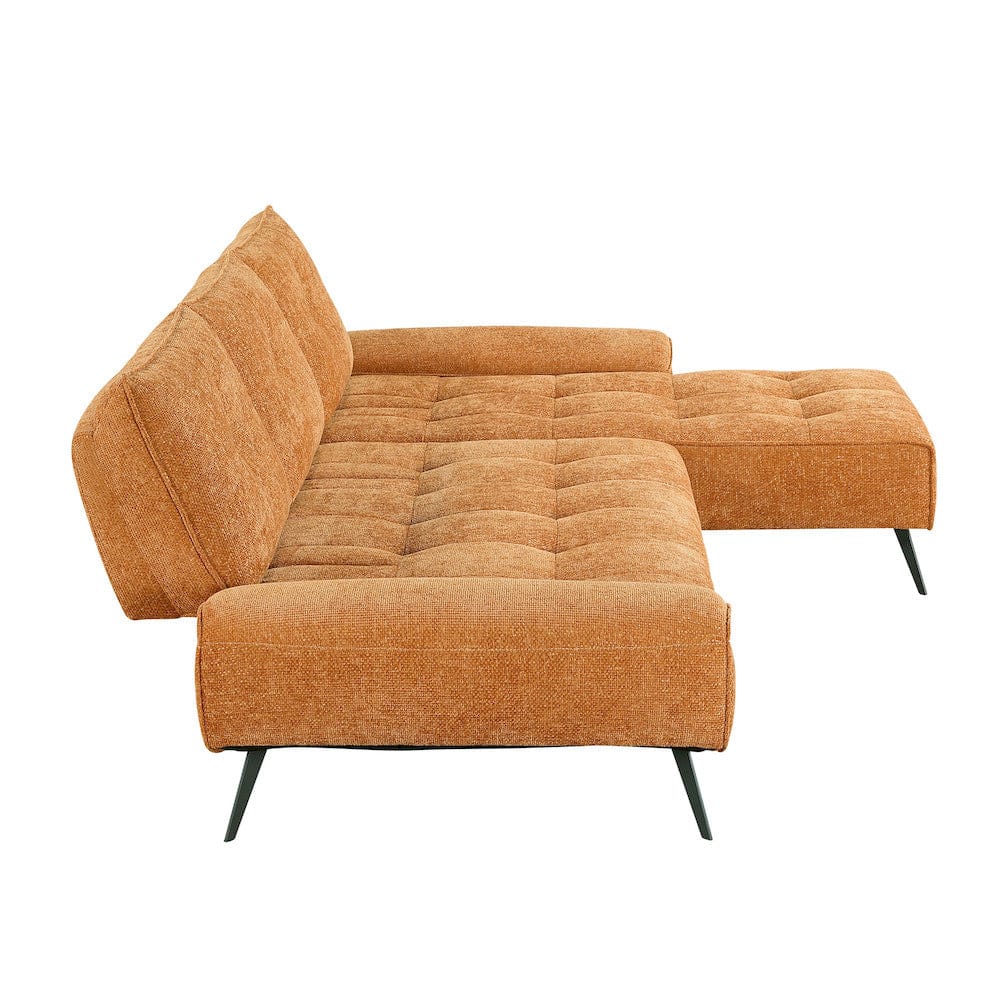Homelegance  - Dominic 2-Piece Sectional W/ Right Chaise and Dual-position Backs for Adjustable Seat Depth in Orange - 8400RNGx22LRC  view 12