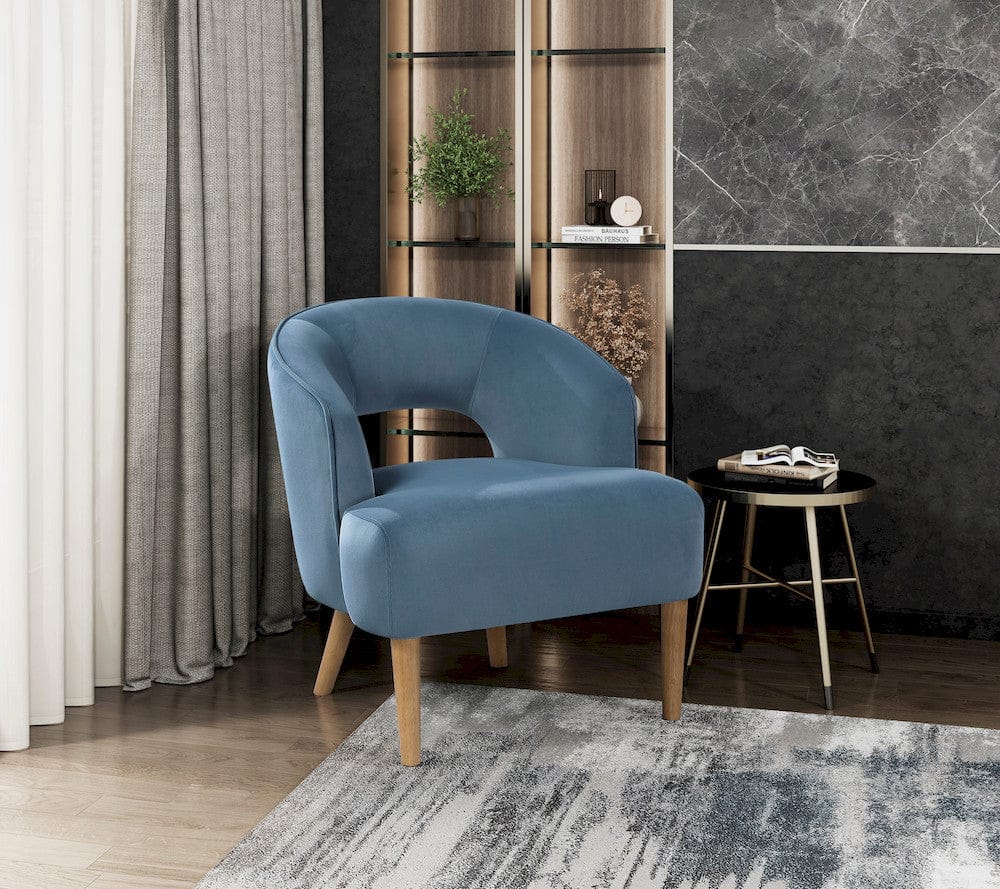 Homelegance  - Dorset Accent Chair in Blue - 1053BU-1  view 3