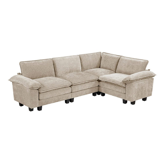 Homelegance  - Dublin 4-Piece Modular Sectional in Taupe - 8450TPEx43ACCR  view 1