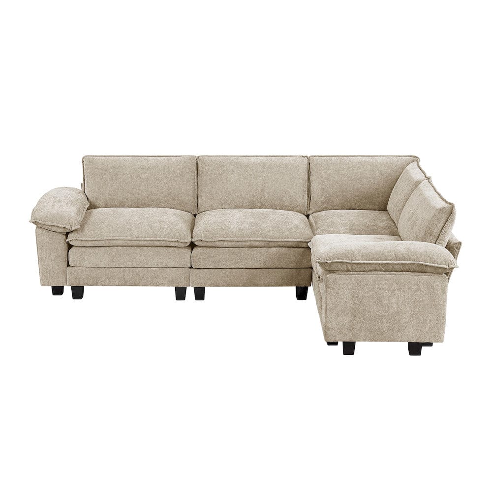 Homelegance  - Dublin 4-Piece Modular Sectional in Taupe - 8450TPEx43ACCR  view 2