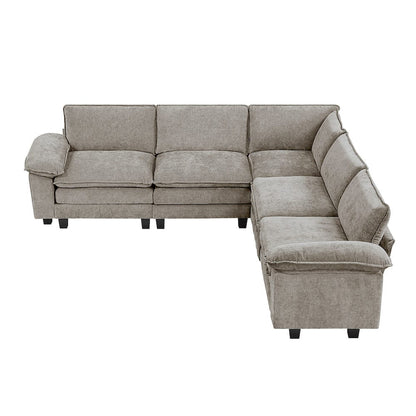 Homelegance  - Dublin 5-Piece Modular Sectional in Dark pewter - 8450PWTx54ACCR  view 2