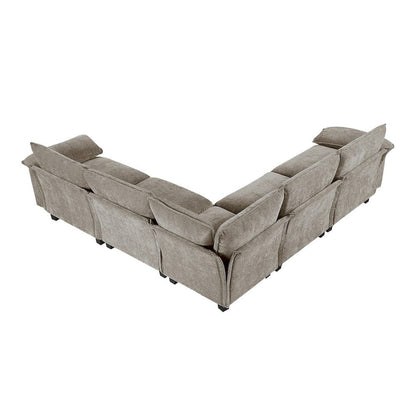 Homelegance  - Dublin 5-Piece Modular Sectional in Dark pewter - 8450PWTx54ACCR  view 3