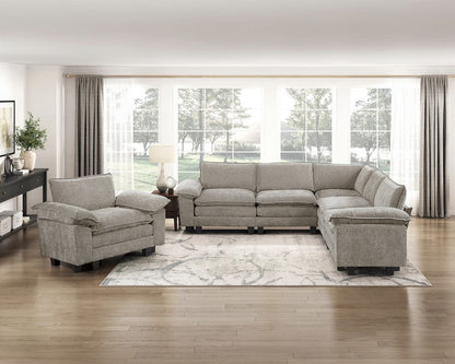 Homelegance  - Dublin 5-Piece Modular Sectional in Dark pewter - 8450PWTx54ACCR  view 5