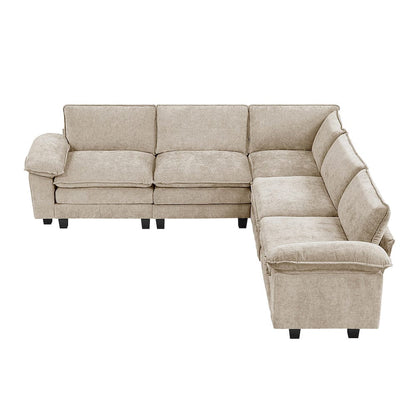 Homelegance  - Dublin 5-Piece Modular Sectional in Taupe - 8450TPEx54ACCR  view 9