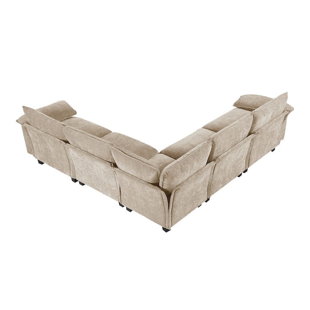 Homelegance  - Dublin 5-Piece Modular Sectional in Taupe - 8450TPEx54ACCR  view 10