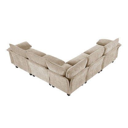 Homelegance  - Dublin 5-Piece Modular Sectional in Taupe - 8450TPEx54ACCR  view 10