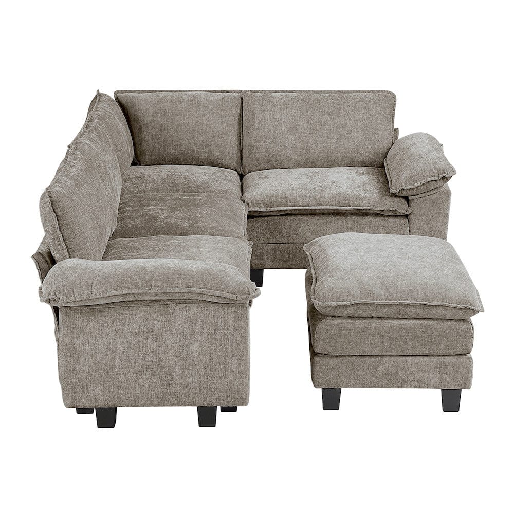 Homelegance  - Dublin 5-Piece Modular Sectional W/ Ottoman in Dark pewter - 8450PWTx53ACCR  view 8