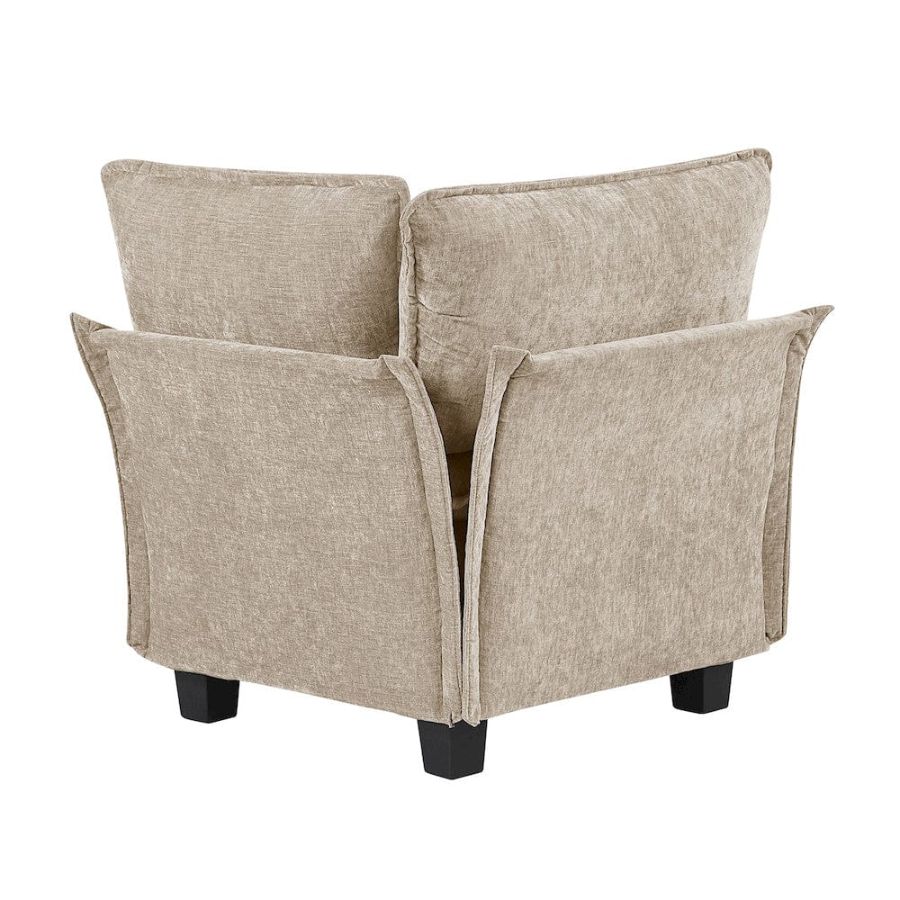 Homelegance  - Dublin 5-Piece Modular Sectional W/ Ottoman in Taupe - 8450TPEx53ACCR  view 4
