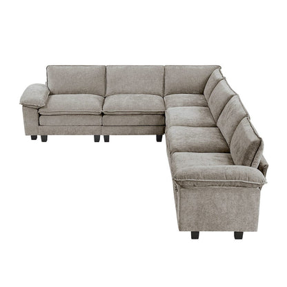 Homelegance  - Dublin 6-Piece Modular Sectional in Dark pewter - 8450PWTx65ACCR  view 2