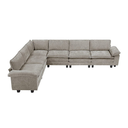 Homelegance  - Dublin 6-Piece Modular Sectional in Dark pewter - 8450PWTx65ACCR  view 4