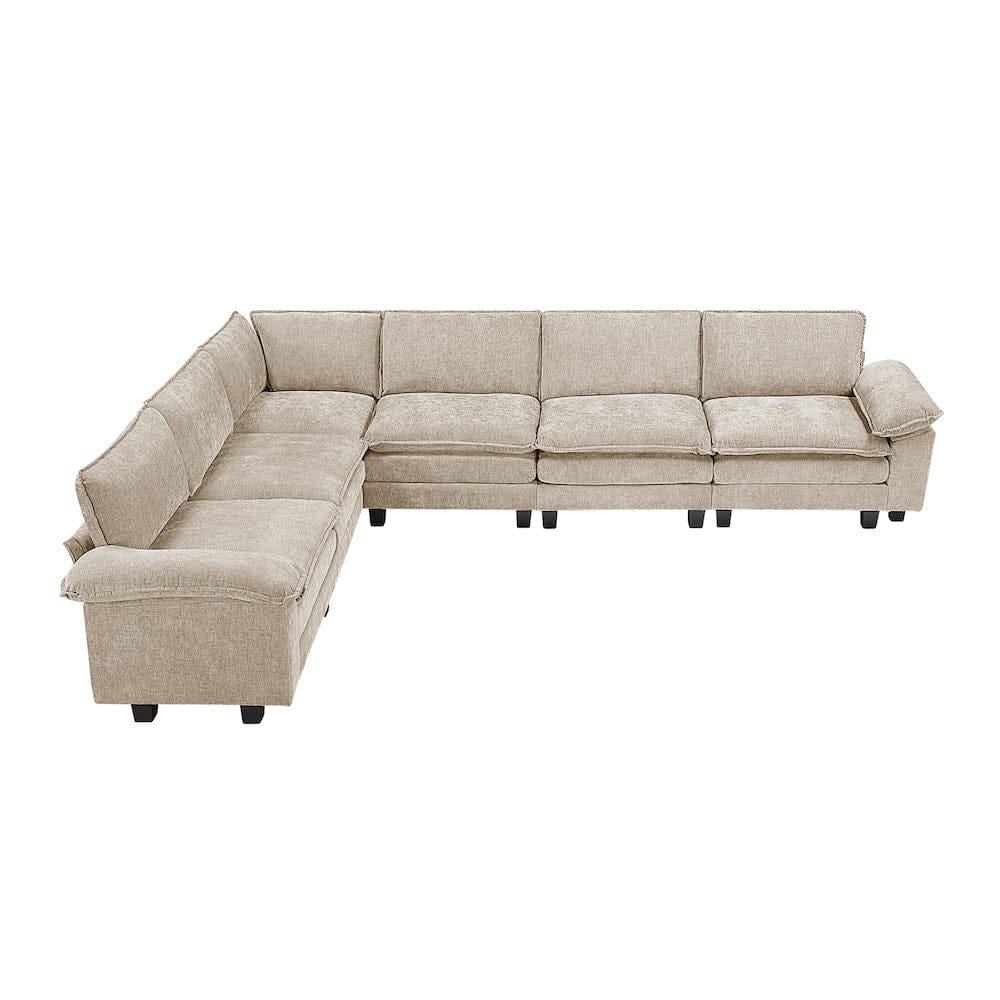 Homelegance  - Dublin 6-Piece Modular Sectional in Taupe - 8450TPEx65ACCR  view 3