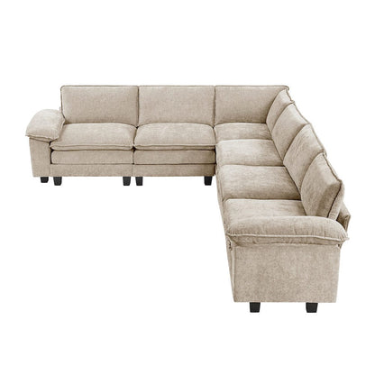 Homelegance  - Dublin 6-Piece Modular Sectional in Taupe - 8450TPEx65ACCR  view 4