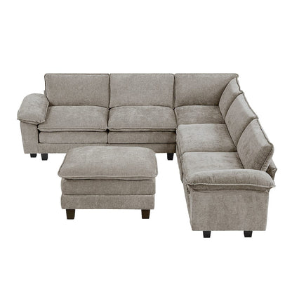 Homelegance  - Dublin 6-Piece Modular Sectional W/ Ottoman in Dark pewter - 8450PWTx64ACCROT  view 5