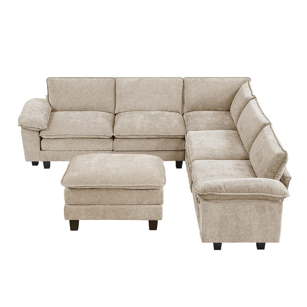 Homelegance  - Dublin 6-Piece Modular Sectional W/ Ottoman in Taupe - 8450TPEx64ACCROT  view 6