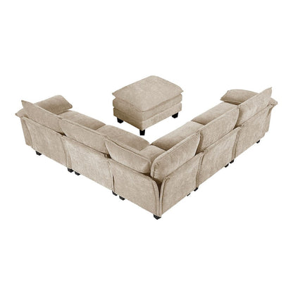 Homelegance  - Dublin 6-Piece Modular Sectional W/ Ottoman in Taupe - 8450TPEx64ACCROT  view 7