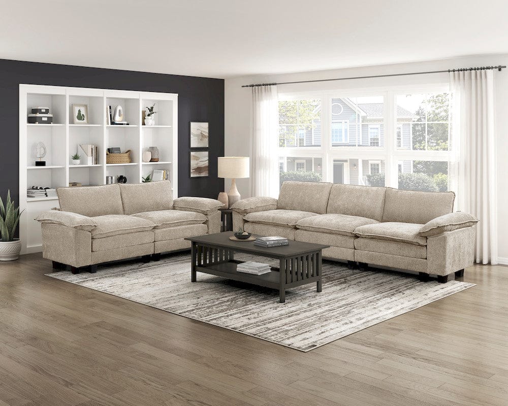 Homelegance  - Dublin Love Seat in Taupe - 8450TPE-2x  view 6