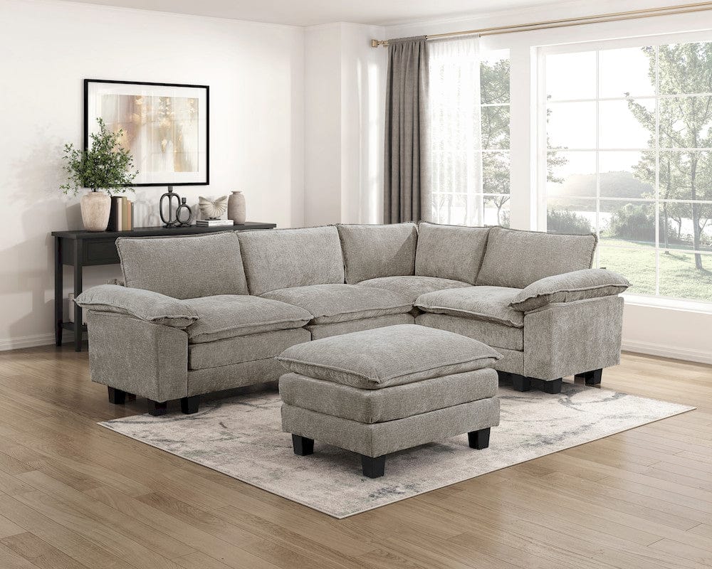 Homelegance  - Dublin Ottoman in Dark pewter - 8450PWT-4  view 5
