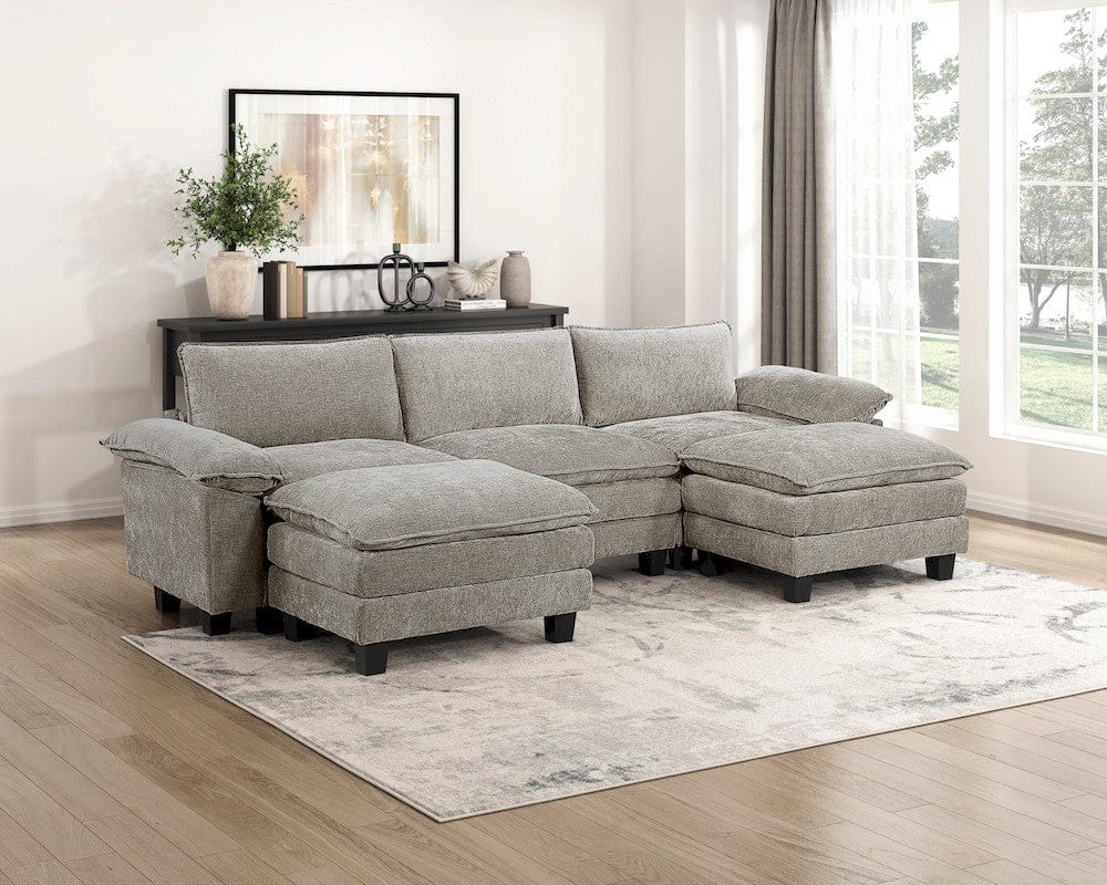 Homelegance  - Dublin Ottoman in Dark pewter - 8450PWT-4  view 6