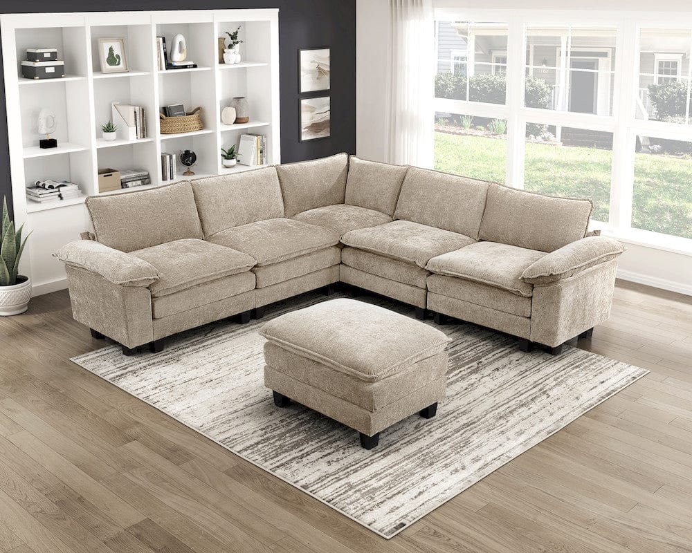 Homelegance  - Dublin Ottoman in Taupe - 8450TPE-4  view 2