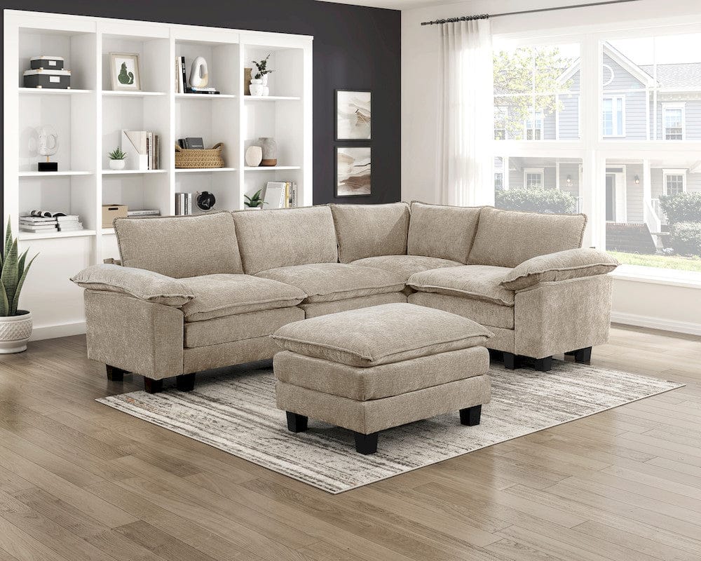 Homelegance  - Dublin Ottoman in Taupe - 8450TPE-4  view 3