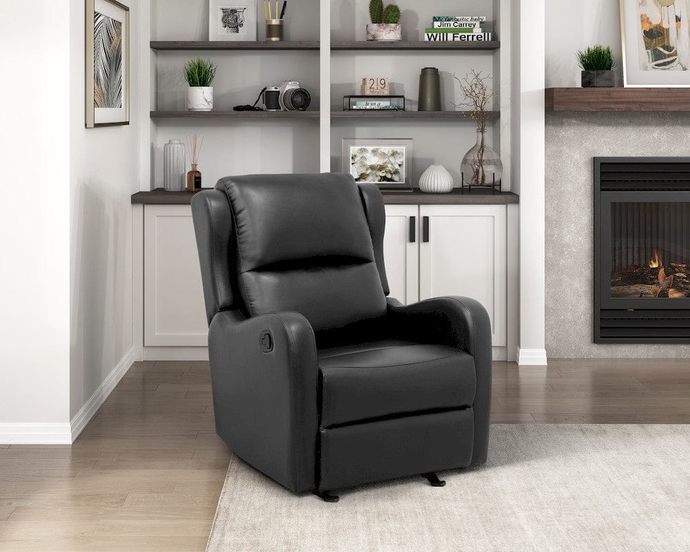 Homelegance  - Durant Glider Reclining Chair in Black - 8527BLK-1GD  view 6
