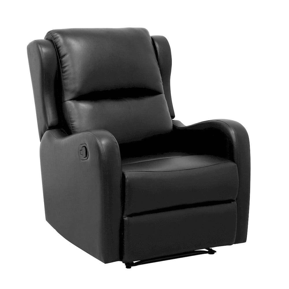 Homelegance  - Durant Reclining Chair in Black - 8527BLK-1  view 2