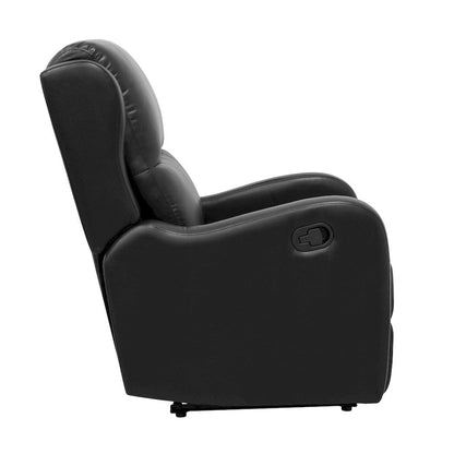 Homelegance  - Durant Reclining Chair in Black - 8527BLK-1  view 3