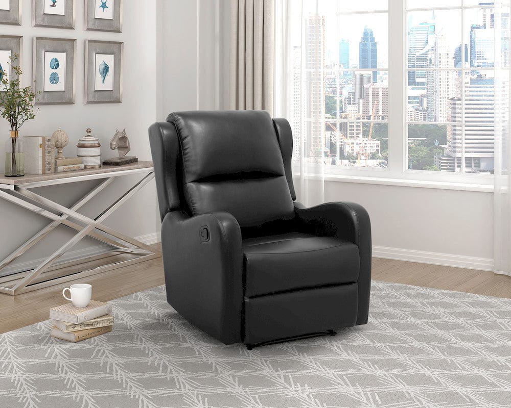 Homelegance  - Durant Reclining Chair in Black - 8527BLK-1  view 6