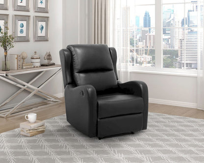 Homelegance  - Durant Reclining Chair in Black - 8527BLK-1  view 6