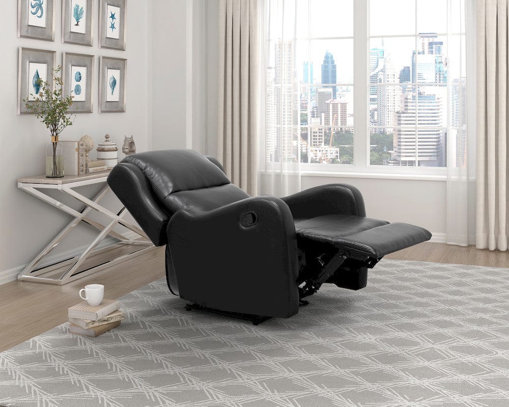 Homelegance  - Durant Reclining Chair in Black - 8527BLK-1  view 7