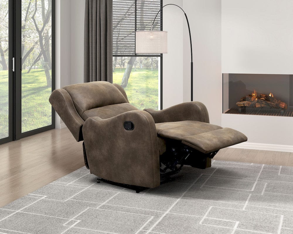 Homelegance  - Durant Reclining Chair in Brown - 8527BRW-1  view 7