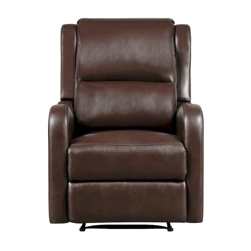 Homelegance  - Durant Reclining Chair in Brown Faux Leather - 8527NBR-1  view 1