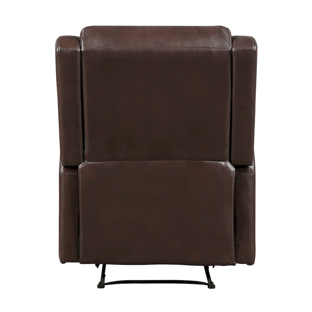 Homelegance  - Durant Reclining Chair in Brown Faux Leather - 8527NBR-1  view 5