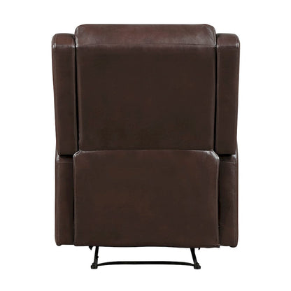 Homelegance  - Durant Reclining Chair in Brown Faux Leather - 8527NBR-1  view 5