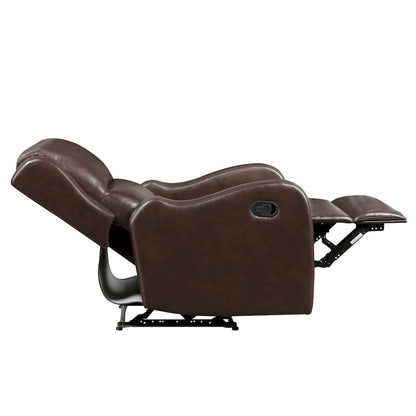 Homelegance  - Durant Reclining Chair in Brown Faux Leather - 8527NBR-1  view 9