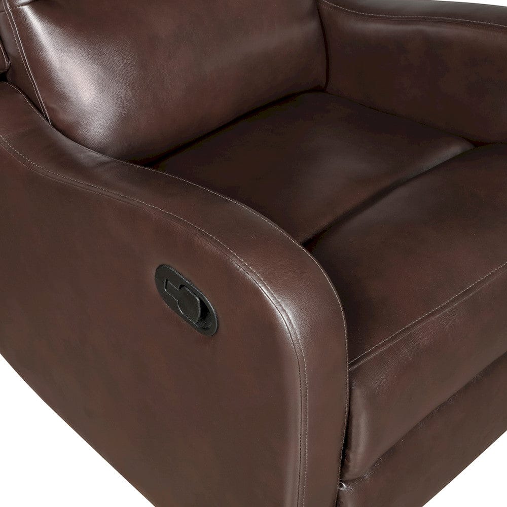 Homelegance  - Durant Reclining Chair in Brown Faux Leather - 8527NBR-1  view 10