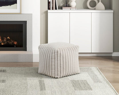 Homelegance  - Easley Pouf (no Wooden Frame) in Off-White - P31001  view 6