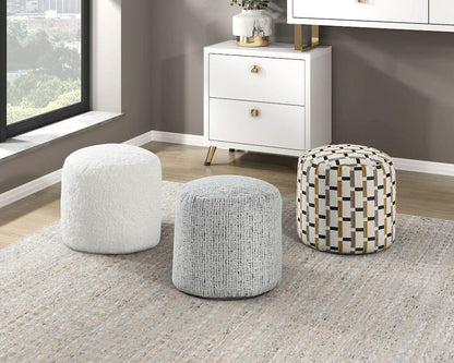 Homelegance  - Easley Pouf (no Wooden Frame) in Off-White - P31010  view 2