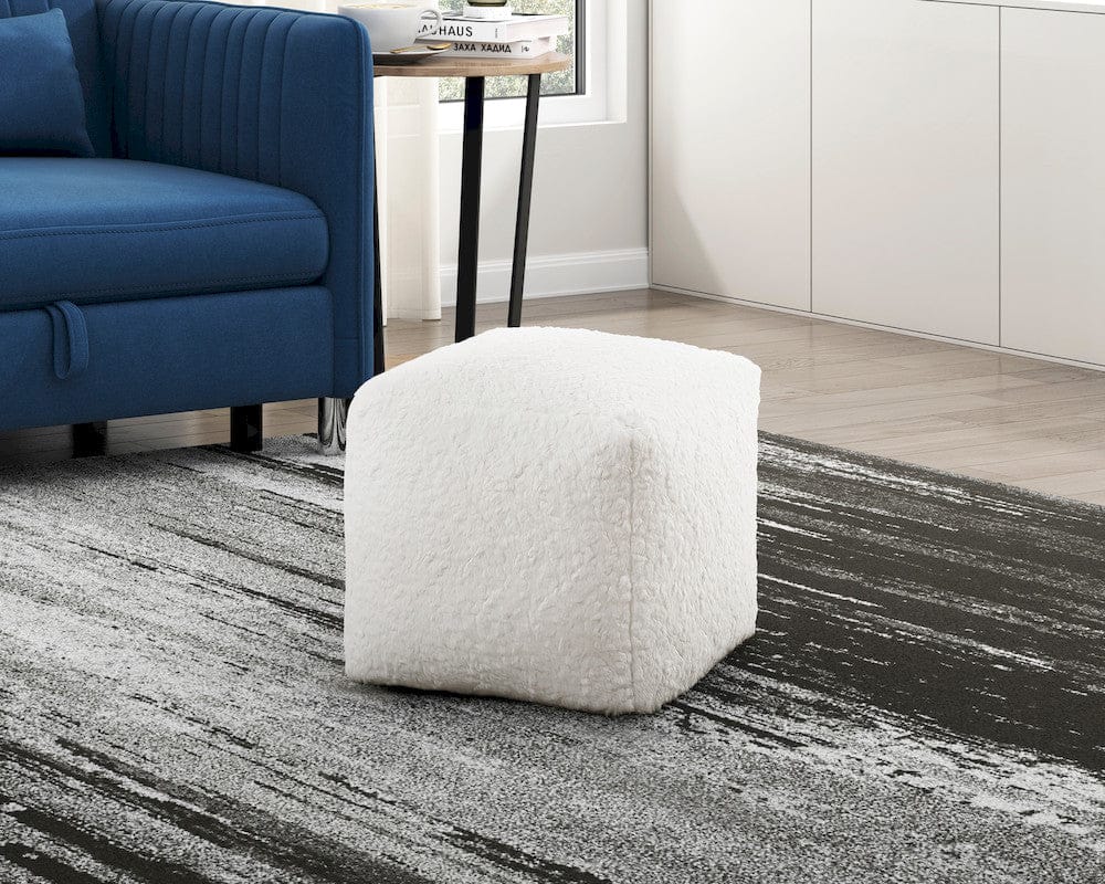 Homelegance  - Easley Pouf (no Wooden Frame) in Off-White - P31011  view 3