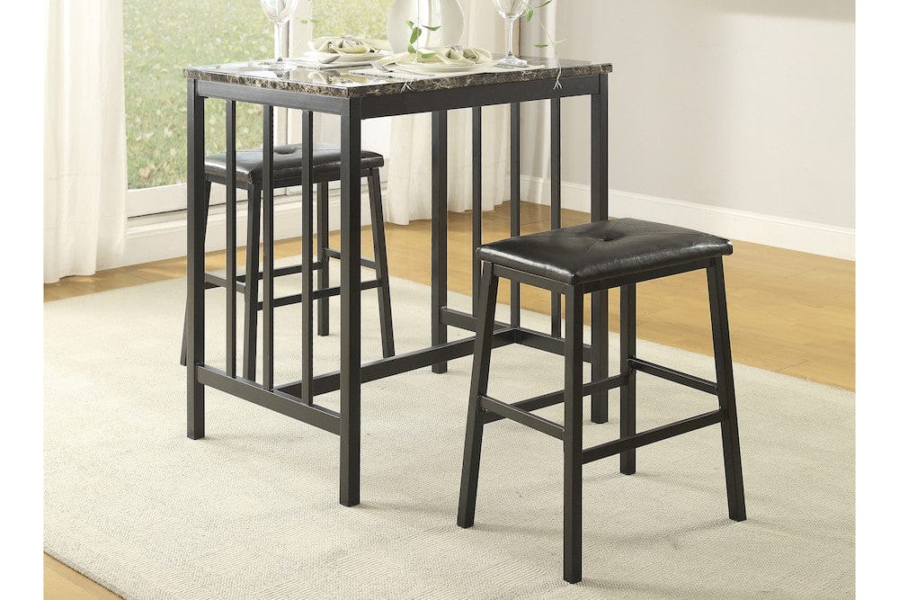 Homelegance  - Edgar 3-Piece Pack Counter Height Set in Dark brown - 5106BK  view 2