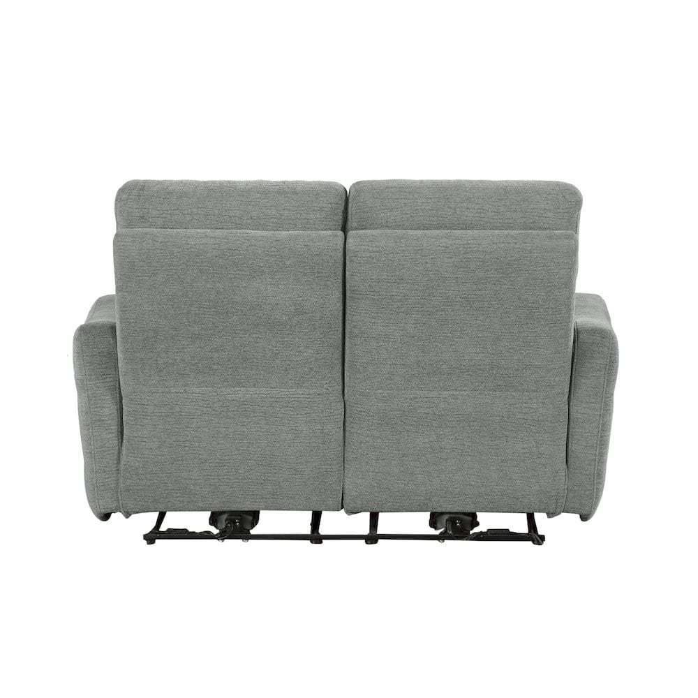 Homelegance  - Edition Power Double Lay Flat Reclining Love Seat W/ Power Headrests and USB Ports in Dove gray - 9804DV-2PWH  view 3