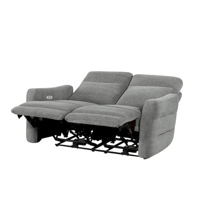 Homelegance  - Edition Power Double Lay Flat Reclining Love Seat W/ Power Headrests and USB Ports in Dove gray - 9804DV-2PWH  view 8