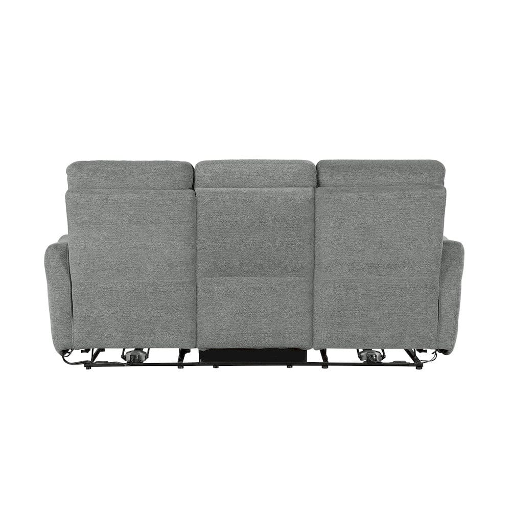 Homelegance  - Edition Power Double Lay Flat Reclining Sofa W/ Power Headrests and USB Ports in Dove gray - 9804DV-3PWH  view 2