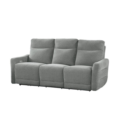 Homelegance  - Edition Power Double Lay Flat Reclining Sofa W/ Power Headrests and USB Ports in Dove gray - 9804DV-3PWH  view 3