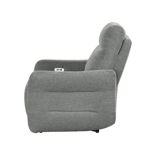 Homelegance  - Edition Power Lay Flat Reclining Chair W/ Power Headrest and USB Port in Dove gray - 9804DV-1PWH  view 2