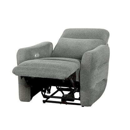 Homelegance  - Edition Power Lay Flat Reclining Chair W/ Power Headrest and USB Port in Dove gray - 9804DV-1PWH  view 7