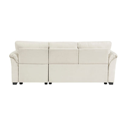 Homelegance  - Elara 2-Piece Reversible Sectional W/ Pull-out Bed, Reversible Chaise and Hidden Storage in Beige - 8477BEGxSC  view 12