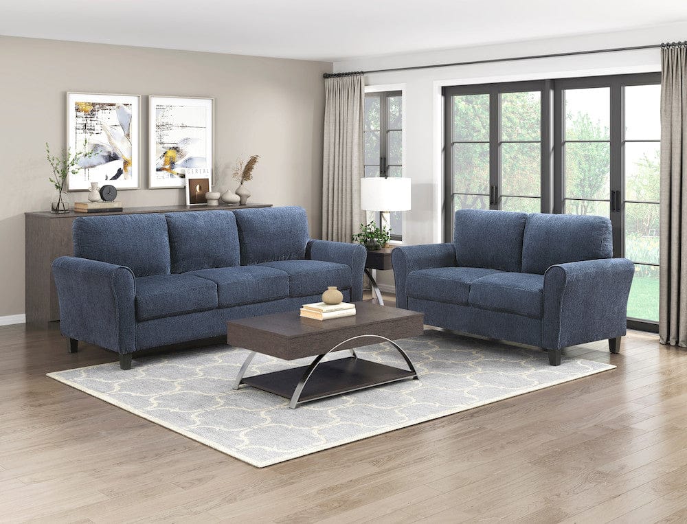 Homelegance  - Ellery Love Seat in Blue - 9209NFNV-2  view 5