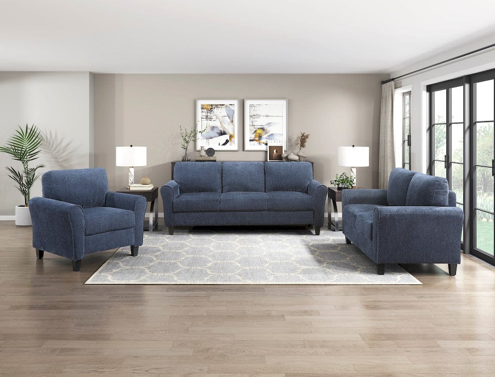Homelegance  - Ellery Sofa in Blue - 9209NFNV-3  view 6