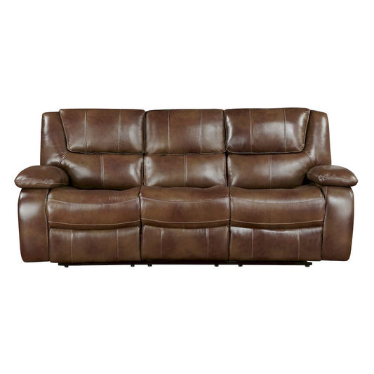 Homelegance  - Ellicott Double Reclining Sofa in Brown - 9639BR-3  view 1